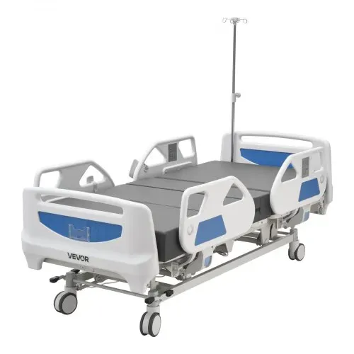 VEVOR Krankenhausbett Elektrisch, 5 Funktionen-Pflegebett mit Herzstuhl, Reanimationsfunktion, Trendelenburg- Anti-Trendelenburg-Lagerung, Zentralverriegelungssystem & 12,7 cm Rollen, Seniorenbett – Bild 8