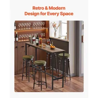 VEVOR Bartisch Bistrotisch Kneipentisch mit Metallrahmen, schmaler & langer Küchentisch Esstisch (1397 x 381 x 991 mm), Ausstellungstisch für Wohnzimmerpartys Pubs Esszimmer Cafés, Braun & Schwarz VEVOR Bartisch Bistrotisch Kneipentisch mit Metallrahmen, schmaler & langer Küchentisch Esstisch (1397 x 381 x 991 mm), Ausstellungstisch für Wohnzimmerpartys Pubs Esszimmer Cafés, Braun & Schwarz