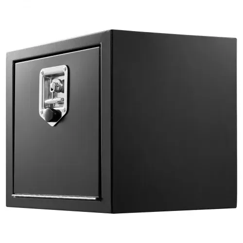 VEVOR Lkw Unterbaubox 457 x 305 x 356 mm Unterflur Staukasten Kaltgewalzter Stahl Wasserdichter Werkzeugkasten mit T-Griff Schloss für Lkw Anhänger Transporter Werkzeugkiste Unterflurkasten Schwarz – Bild 10