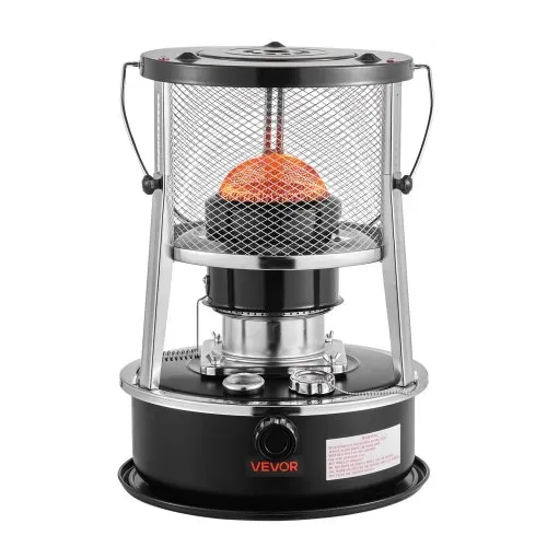VEVOR 9000 BTU tragbarer Petroleumofen, 2-in-1 Heizofen mit Kochenfunktion, einstellbarer Höhe & Flamme, für Innenräume & Outdoor, Camping, Jagd, Kochen, Zuhause, Garage, Schwarz – Bild 10