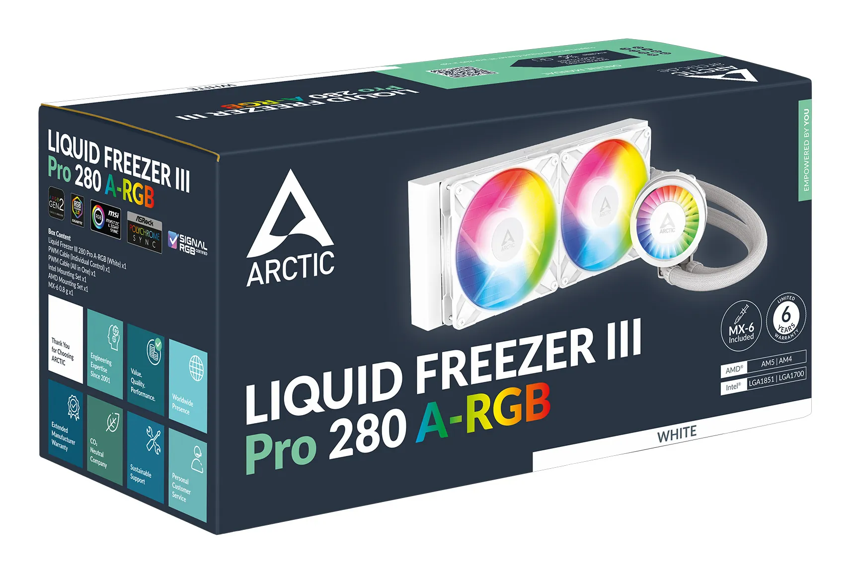 ARCTIC Liquid Freezer III Pro 280 A-RGB (White) Multikompatibler All-in-One CPU-Wasserkühler mit A-RGB – Bild 6