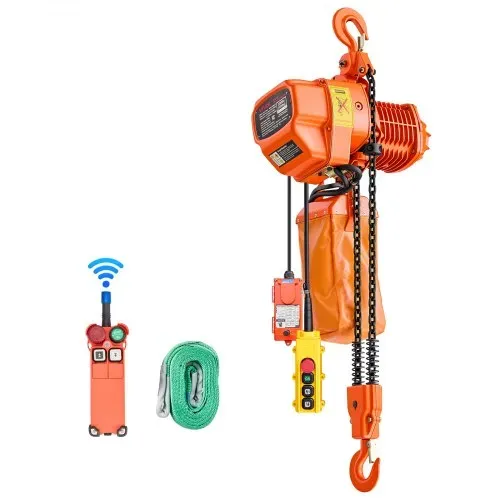 VEVOR Elektrischer Kettenzug 1000 kg, 6 m Hubhöhe, 3-Phasen-Brückenkran mit 100 m Funk- & 4,5 m Kabelfernbedienung, G80-Doppelkette, Elektrokettenzug für Fabriken, Lagerhallen & Garagen – Bild 8