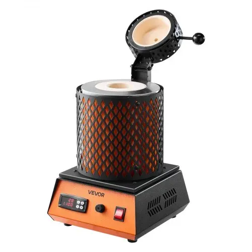 VEVOR digitaler Goldschmelzofen Maschine mit 3 kg Keramiktiegel, elektrischer Schmelzofen 1350 W max. 1150 ℃, Metallschmelzofen Set für Schmuckherstellung Metallbarren Metallkomponenten Schwarz – Bild 10