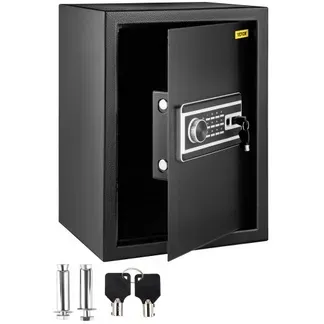 VEVOR Tresor 60 L, Möbeltresor 17kg Belastbarkeit, Wandtresor Schwarz staubdicht mit Fingerabdruck Code Digital-Tastenfeld Schlüssel 4 Schlosssystemen Sicherheitstresor Wohnung Hotel Büro VEVOR Tresor 60 L, Möbeltresor 17kg Belastbarkeit, Wandtresor Schwarz staubdicht mit Fingerabdruck Code Digital-Tastenfeld Schlüssel 4 Schlosssystemen Sicherheitstresor Wohnung Hotel Büro
