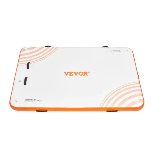 VEVOR Aufblasbares Schwimmdock, 2,43 x 1,52 m, aufblasbare Dockplattform, rutschfeste Wasser-Schwimmdockmatte mit tragbarer Tragetasche und abnehmbarer Leiter, schwimmende Plattform-Inselfloß für Pool – Bild 10