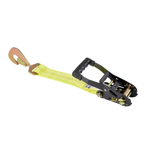 VEVOR Radspanngurt Befestigungsgurt (50,8 x 2438,4 mm) mit Federhaken & 4540 kg Zugfestigkeit & 1512 kg Tragfähigkeit, Motorrad-Spannsystem Radsicherungsgurt Reifengurt für SUVs Anhänger Gelb – Bild 10