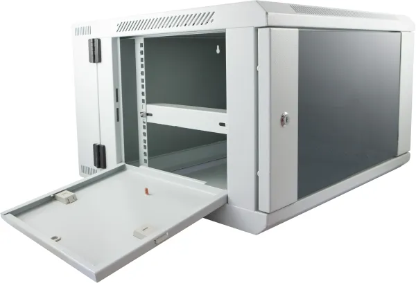 ALLNET 19"Wandgehäuse, 12HE, 2-teilig, T600mm, Lichtgrau, SMB-Serie, – Bild 4