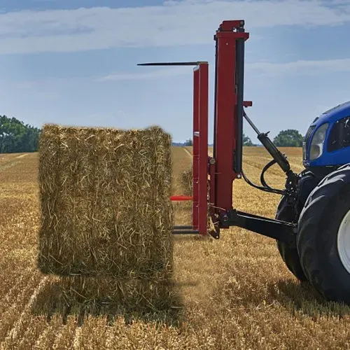 VEVOR Frontladerzinken, 125 cm, Zinken, 1360 kg Kapazität, schnell anzubringender Ballenspieß, quadratische Heuballenspeere, 1 3/4 Zoll breit, rot beschichtet, Ballengabel mit 2 Stabilisatoren – Bild 7