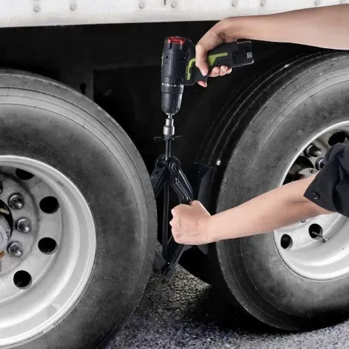 VEVOR Camper-Unterlegkeile-Stabilisator, robuster H-förmiger RV-Reifenblockierkeil, integrierter Schraubenschlüssel passend für 3,5" bis 12" Reifenfreiheit, 2 Sätze Camper-Unterlegkeile mit Ratschenschlüssel für Wohnmobil-Reiseanhänger – Bild 7