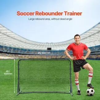 VEVOR Fußball-Rebound-Netz 6 x 4 Fuß tragbares Trainingsgeschenk, doppelseitiges Rebound-Netz, Fußball-Trainingsgerät Hilfsmittel und Ausrüstung für alle Altersgruppen Kick-Back Rebounder VEVOR Fußball-Rebound-Netz 6 x 4 Fuß tragbares Trainingsgeschenk, doppelseitiges Rebound-Netz, Fußball-Trainingsgerät Hilfsmittel und Ausrüstung für alle Altersgruppen Kick-Back Rebounder