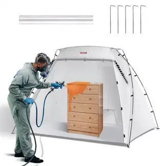 VEVOR Farbkabine DIY Sprühmalerei Sprühfarbe Schutzzelt Weiß 228 x 158 x 158 cm, 210D Oxford-Gewebe 210D Oxford-Gewebe Tragbare Sprühfarbe Farbstand DIY Hobby Malstation mit Lüftungsöffnungen VEVOR Farbkabine DIY Sprühmalerei Sprühfarbe Schutzzelt Weiß 228 x 158 x 158 cm, 210D Oxford-Gewebe 210D Oxford-Gewebe Tragbare Sprühfarbe Farbstand DIY Hobby Malstation mit Lüftungsöffnungen