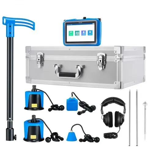 VEVOR Rohr-Wasserleckdetektor mit 4 Sensoren, 1 Hz–10000 Hz, 7-Zoll-Touchscreen, Ortungsgerät für unterirdische Rohrleitungen mit 3 Abhörstäben, Kopfhörer, 8-GB-Karte & Tragetasche – Bild 9