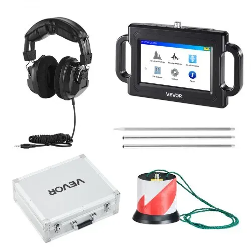 VEVOR Rohr-Wasserleckdetektor, 1 Hz–5000 Hz, 7-Zoll-Touchscreen, Lecksuchgerät für Rohrleitungen mit 2 m Tiefe – mit Sensor, 3 Abhörstäben, Kopfhörer, 8-GB-Karte und Tragetasche – Bild 10