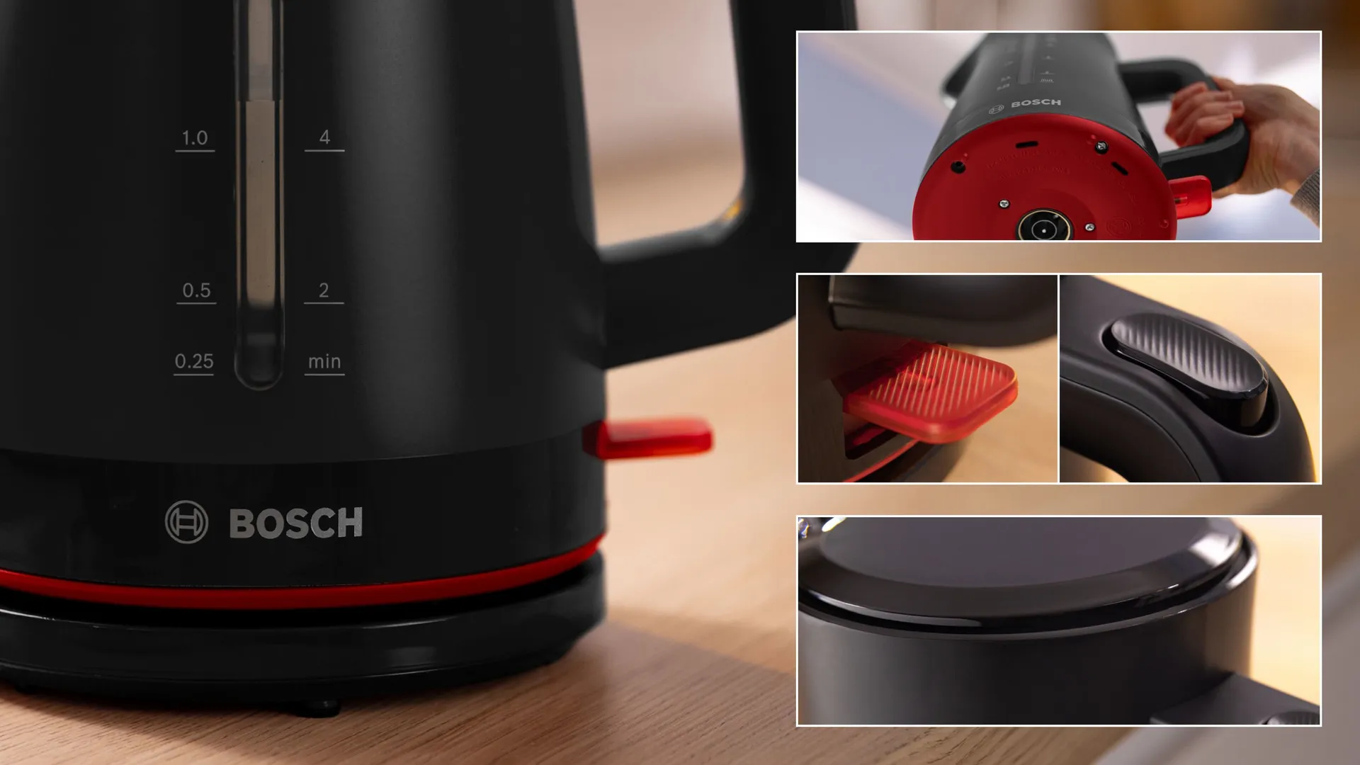 Bosch TWK3M123 Wasserkocher 1,7 l 2400 W Schwarz – Bild 3