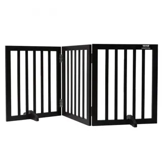 VEVOR Freistehendes Hundetor, Haustiertor, 508 x 610 mm Türschutzgitter 3-Platten-Faltbares Hundetor für Breite & Schmale Durchgänge, Erweiterbare Klappbare Hundebarriere, Braunes Treppenschutzgitter VEVOR Freistehendes Hundetor, Haustiertor, 508 x 610 mm Türschutzgitter 3-Platten-Faltbares Hundetor für Breite & Schmale Durchgänge, Erweiterbare Klappbare Hundebarriere, Braunes Treppenschutzgitter