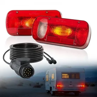 VEVOR Anhängerlichter Anhängerleuchten mit 6 Modi (Bremslicht/Blinklicht/Rücklicht/Kennzeichenleuchte/ Rückfahrscheinwerfer/Nebelscheinwerfer), Anhängerbeleuchtungsset mit Kabelbaum für Lkw VEVOR Anhängerlichter Anhängerleuchten mit 6 Modi (Bremslicht/Blinklicht/Rücklicht/Kennzeichenleuchte/ Rückfahrscheinwerfer/Nebelscheinwerfer), Anhängerbeleuchtungsset mit Kabelbaum für Lkw