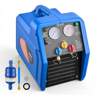 VEVOR Kältemittelabsauggerät Tragbare Kältemittel Absaugstation, 220V/50Hz 1450 U/min. 3/4 PS mit Einzylinder Absauganlage für Kältemittel A1 & A2L, Rückgewinnungsgerät für KFZ- & Hausklimaanlagen VEVOR Kältemittelabsauggerät Tragbare Kältemittel Absaugstation, 220V/50Hz 1450 U/min. 3/4 PS mit Einzylinder Absauganlage für Kältemittel A1 & A2L, Rückgewinnungsgerät für KFZ- & Hausklimaanlagen