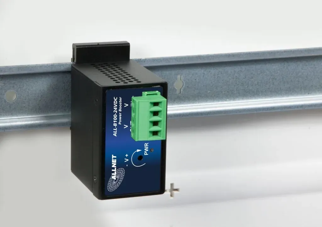 ALLNET Power-Booster 24VDC to 48~55VDC max. 95W HUT/DIN-Mounting ALL-B100-24VDC ALLNET Power-Booster 24VDC to 48~55VDC max. 95W HUT/DIN-Mounting ALL-B100-24VDC