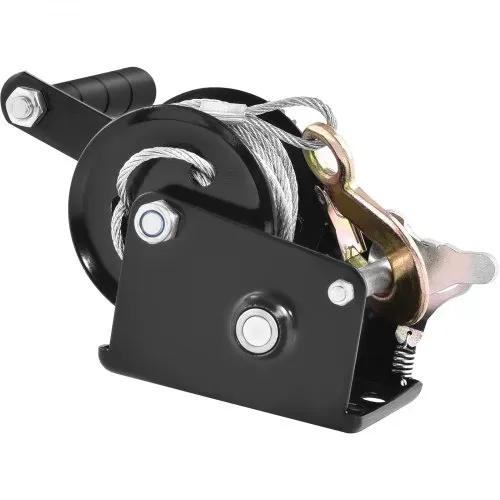 VEVOR Seilwinde 362,8kg Handseilwinde 173x126x119mm Bootswinde 2-Wege-Ratsche/1-Gang Handwinde mit ca. 10m Stahlseil Gurtwinde mit ergonomischen Griff Handseilzug Winde für Fahrzeuge und Boote – Bild 9
