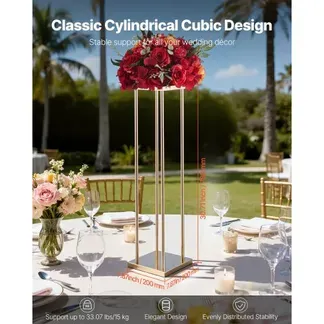 VEVOR Hochzeitsblumenständer 200x200x800 mm, 10 Stk. Blumenhocker mit Metallablage & zylindrischen Beinen, Pflanzenhocker für Hochzeiten, Partys, Geburtstage, Zuhause, Tischdekorationsständer VEVOR Hochzeitsblumenständer 200x200x800 mm, 10 Stk. Blumenhocker mit Metallablage & zylindrischen Beinen, Pflanzenhocker für Hochzeiten, Partys, Geburtstage, Zuhause, Tischdekorationsständer