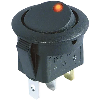 Kfz-Schalter McPower, rote LED, 12V/16A, 3-polig, Stellungen: EIN/AUS Kfz-Schalter McPower, rote LED, 12V/16A, 3-polig, Stellungen: EIN/AUS