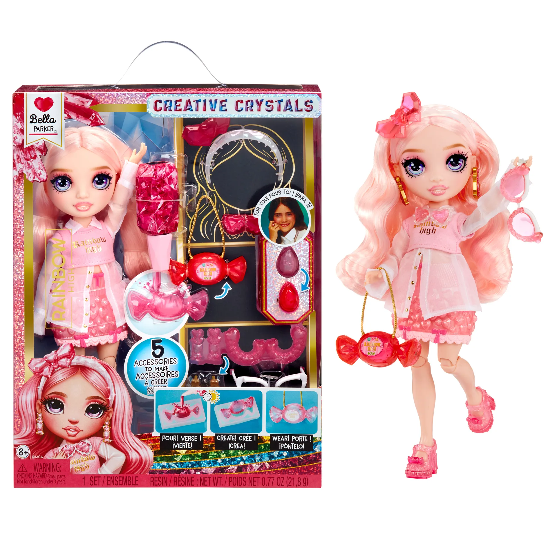 Rainbow High Creative Crystals Fashion Doll- Bella – Bild 2