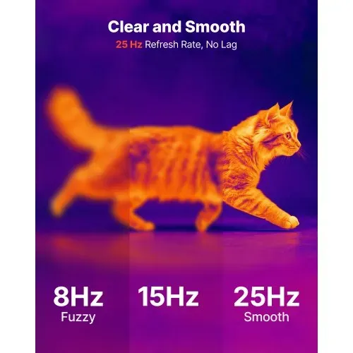 VEVOR Wärmebildkamera für Android, 512x384 Super IR 256x192 IR-Auflösung Thermobildkamera für Smartphone Tablet mit USB-C Anschluss, 25Hz Infrarotkamera mit 15 Farbpaletten für -20°C-550°C Inspektion – Bild 6