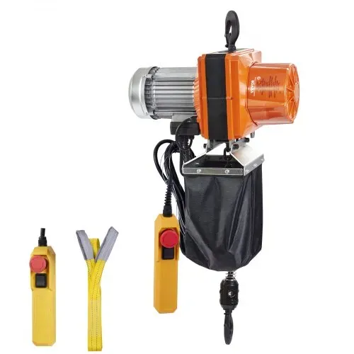 VEVOR Elektrischer Kettenzug, 2200 lbs Tragkraft, 10 ft Hubhöhe, 10,5 ft/min Geschwindigkeit, 230 V, einphasiger Brückenkran mit G100-Kette, 10 ft Kabelfernbedienung für Garage, Geschäft, Hotel, Zuhause – Bild 8