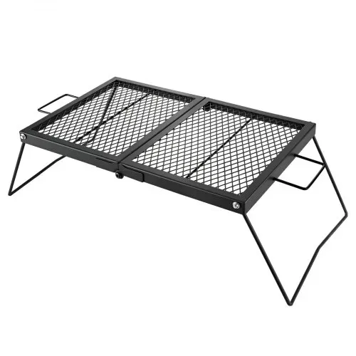 VEVOR Klappbarer Grillrost für Lagerfeuer 758 x 383 x 235 mm Campinggrill, Tragbarer Tischgrill aus Kohlenstoffstahl mit Beinen und Griff, Grillgitter für Offenes Grillen im Freien, Camping und Garten – Bild 9