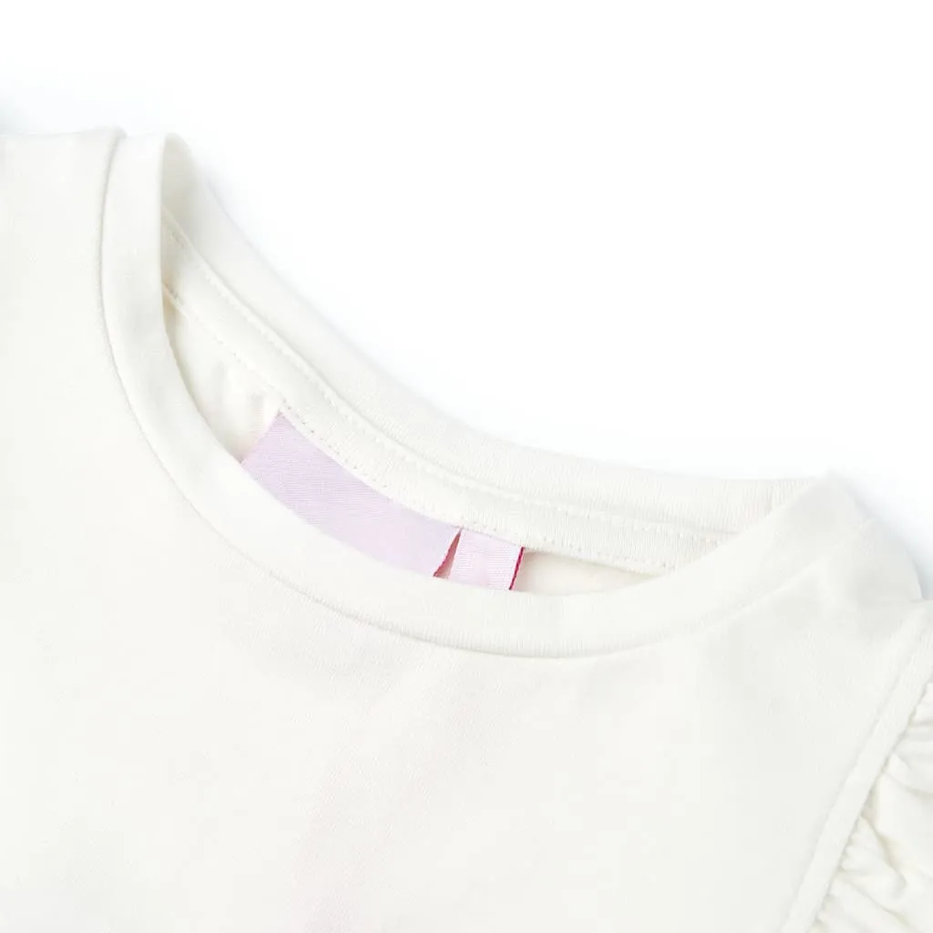 vidaXL Kinder-T-Shirt Ecru 92 – Bild 3