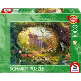 Märchenschloss und Waldzauber, Puzzle Märchenschloss und Waldzauber, Puzzle