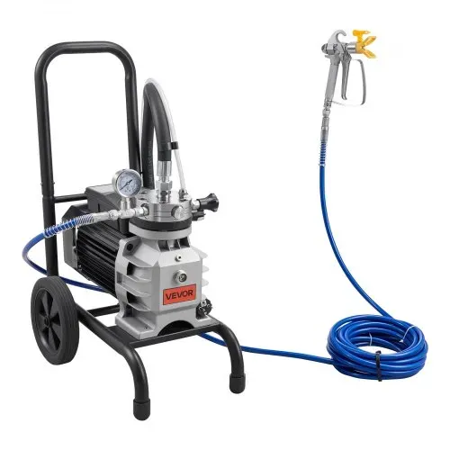 VEVOR Membran-Airless-Farbspritzgerät 1500 W, Rollbares Farbspritzgerät mit 19,31 MPa Hochdruck, 10 m Hochdruckschlauch, Reinigungsnadel und Bürste, für DIY-Sprüharbeiten im Innen- und Außenbereich – Bild 9