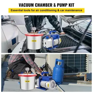 VEVOR 7,57L Vakuumpumpe Vakuumkammer Unterdruckpumpe 113L/min 1/3PS Vakuumpumpe VEVOR 7,57L Vakuumpumpe Vakuumkammer Unterdruckpumpe 113L/min 1/3PS Vakuumpumpe