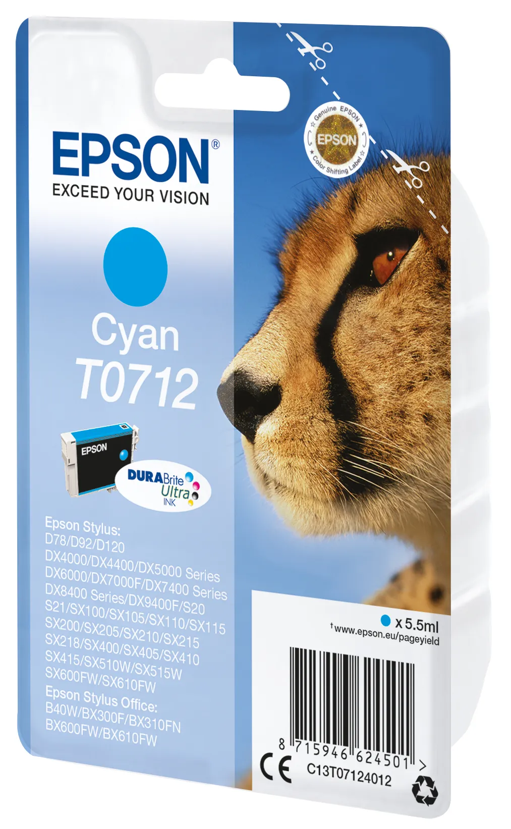 Epson Singlepack Cyan T0712 DURABrite Ultra Ink – Bild 2