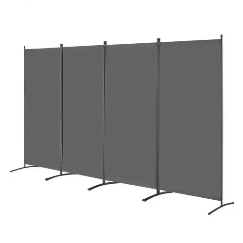 VEVOR Raumteiler 4 Paneele Paravent 3464 x 1840 x 520 mm, faltbarer Sichtschutz & tragbarer Trennwandteiler zur Raumtrennung, freistehende Raumteiler für Büro Schlafzimmer Arbeitszimmer, Grau – Bild 8