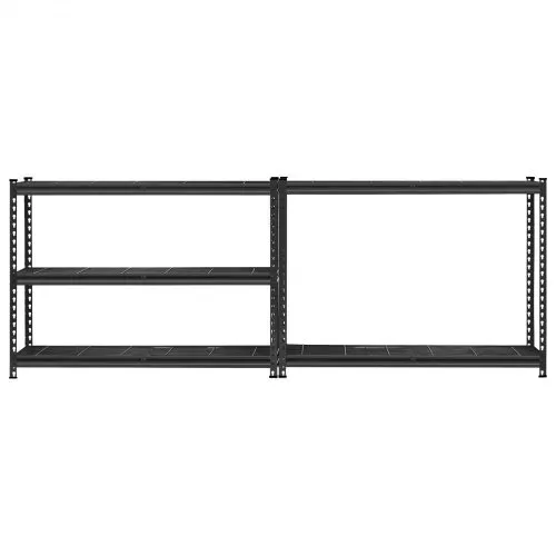 VEVOR Lagerregale, 1134 kg, 5-stufiges Schwerlastregal für die Garage, 457,2 x 1219,2 x 1828,8 mm, verstellbares Garagenregal für Industrieregale, Kellerregal, für Küche, Lager, Keller, schwarz – Bild 10