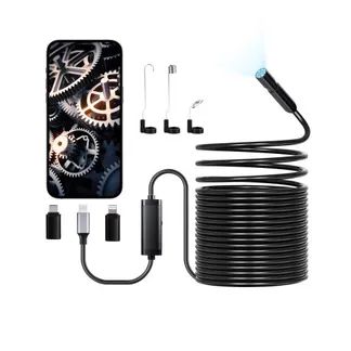 VEVOR Endoskopkamera mit 15 m langem Kabel, 1920P HD-Inspektionskamera für Android & iOS, industrielle Kanal-Kamera mit Licht – 8 LEDs, 2-facher Zoom, IP67-Schlangenkamera für Auto, Sanitär VEVOR Endoskopkamera mit 15 m langem Kabel, 1920P HD-Inspektionskamera für Android & iOS, industrielle Kanal-Kamera mit Licht – 8 LEDs, 2-facher Zoom, IP67-Schlangenkamera für Auto, Sanitär