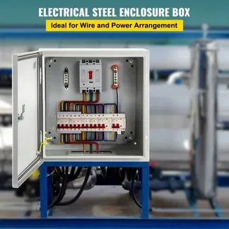 VEVOR Schaltschrank NEMA-Industriegehäuse, 40 x 40 x 15 cm NEMA 4X-Stahl-Verteilerschrank, IP66 wasser- und staubdicht, elektrischer Anschlusskasten für den Außen-/Innenbereich, mit Montageplatte VEVOR Schaltschrank NEMA-Industriegehäuse, 40 x 40 x 15 cm NEMA 4X-Stahl-Verteilerschrank, IP66 wasser- und staubdicht, elektrischer Anschlusskasten für den Außen-/Innenbereich, mit Montageplatte