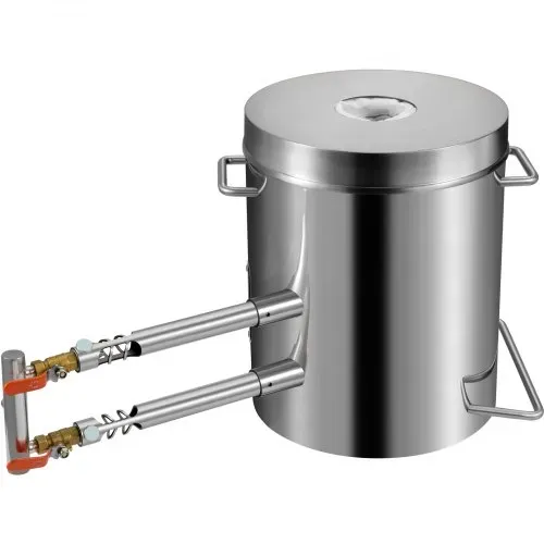 VEVOR Schmelzofen Propan Metall Schmelzofen 12 kg, Edelstahl Schmelzofen Gas 1482 ℃ inkl. 2 x Brenner, 1 x Tiegel, Schmiede Messerherstellung Schmiedeset für Kupfer, Aluminium, Gold, Silber usw. – Bild 9