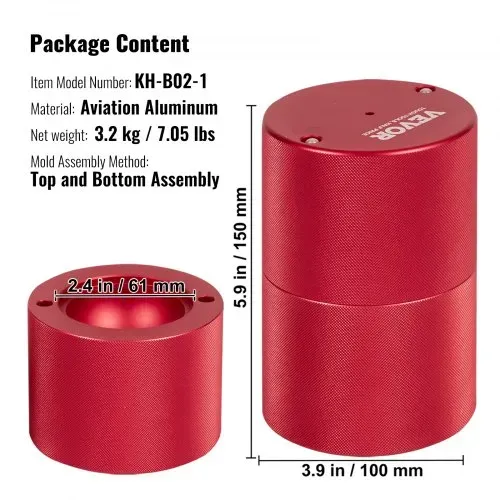 VEVOR Eiswürfelbereiter Eiswürfelformen Satz 60 mm, Eiswürfelform Eiskugelform mit Eiszange & Tropfschale, Alu Rote Strapazierfähige Eiswürfelformen Eiswürfelbehälter Whisky Americano, Saft & Milch – Bild 6