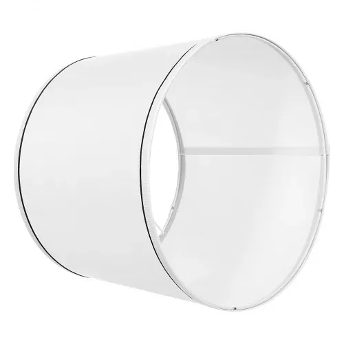 VEVOR Lampenschirm Trommel 290 x 320 x 245 mm (oben x unter x hoch), 2 mittelgroße Ersatzschirme aus Leinen + PVC, Lampenschirm mit Harfe für Tischlampen Stehlampen (weiß mit schwarzem Rand) – Bild 9