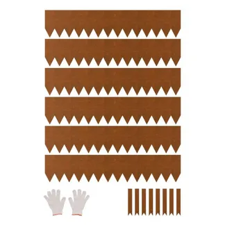 VEVOR Rasenkante, 6er Pack, 1016 x 203,2 x 1,5 mm, Gartenpalisade aus Metall, Beeteinfassung, Beetumrandung, biegbare Garteneinfassung, Raseneinfassung für Blumenbeete, Hofwegteiler VEVOR Rasenkante, 6er Pack, 1016 x 203,2 x 1,5 mm, Gartenpalisade aus Metall, Beeteinfassung, Beetumrandung, biegbare Garteneinfassung, Raseneinfassung für Blumenbeete, Hofwegteiler