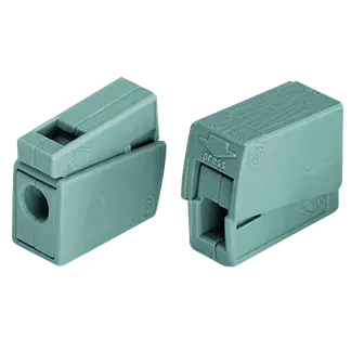 Leuchtenklemme WAGO, max. 2,5mm², alle Leiterarten, grau, 2 Klemmstellen Leuchtenklemme WAGO, max. 2,5mm², alle Leiterarten, grau, 2 Klemmstellen