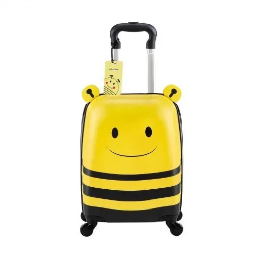 VEVOR 5 tlg. Kinderkoffer Set, 457,2 mm, Hartschalenkoffer mit Kindertrolley, Rucksack, Nackenkissen, Lunchbox & Kofferanhänge, Kofferset fürJungen & Mädchen, praktisch für Reisen Fliegen (Bienen) – Bild 8