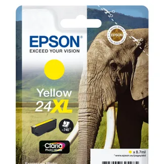 Epson Elephant Singlepack Yellow 24XL Claria Photo HD Ink Epson Elephant Singlepack Yellow 24XL Claria Photo HD Ink