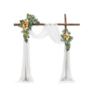 VEVOR Blumen für Hochzeit Bogen, gelbe Blumen für Traubogen mit Vorhängen (3er-Set) – 2 Blumenarrangements, 1 transparente Vorhänge, für Zeremoniensträuße, Empfangshintergrunddekoration VEVOR Blumen für Hochzeit Bogen, gelbe Blumen für Traubogen mit Vorhängen (3er-Set) – 2 Blumenarrangements, 1 transparente Vorhänge, für Zeremoniensträuße, Empfangshintergrunddekoration