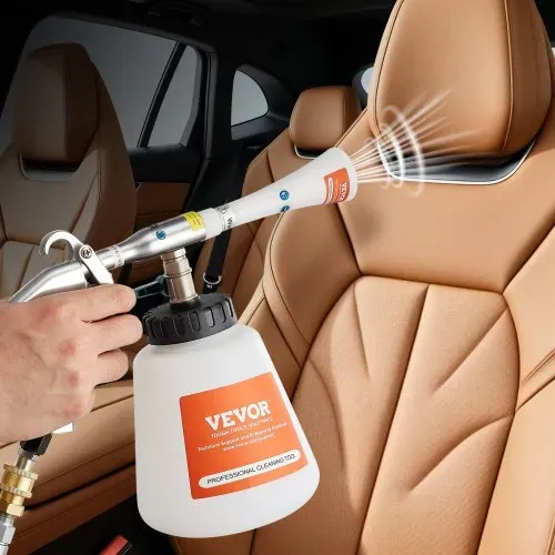 VEVOR Auto-Reinigungspistole, 6–9,2 Bar Waschpistole mit 2 Düsen & 1-Liter-Flüssigkeitsflasche, Vortex-Reinigungspistole, Druckluft Ausblaspistole, kompatibel mit 1/4 NPT-Luftkompressor – Bild 7
