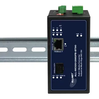 ALLNET Medienkonverter Industrial PoE (15,4W/30W/60W/90W) 10G-BASE-SX/-LX Single-/ Multimode SFP+ to RJ45 MultiG • Power-Booster 12~57VDC • DIN • ALL-MCI2011P-60W ALLNET Medienkonverter Industrial PoE (15,4W/30W/60W/90W) 10G-BASE-SX/-LX Single-/ Multimode SFP+ to RJ45 MultiG • Power-Booster 12~57VDC • DIN • ALL-MCI2011P-60W