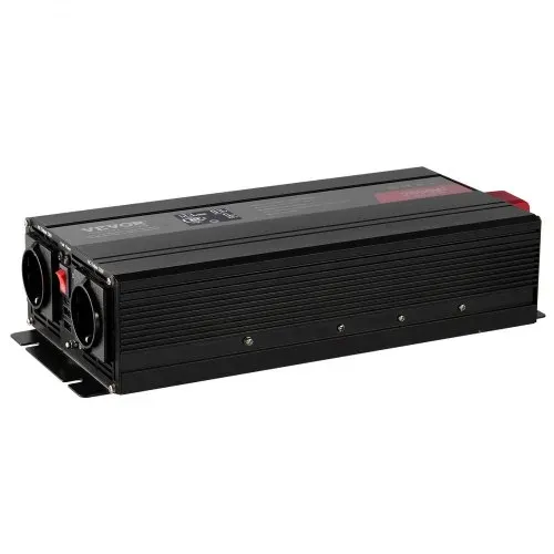 VEVOR Wechselrichter mit reiner Sinuswelle 2000W DC 12V AC 230V Spannungswandler mit 2 AC-Steckdosen 2 USB-Anschlüssen 1 Typ-C-Anschluss LCD-Display und Fernbedienung für mittelgroße Haushaltsgeräte – Bild 9