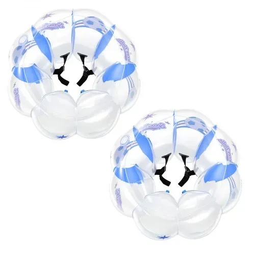 VEVOR 2 Stk. 1,2 m Bumper Sumo Bälle 0,5 mm aus PVC Aufblasbare Stoßbälle für Rasen, Park, Camping und Hinterhof, Heißverklebte Griffe, Stabil sitzende Schultergurte und Gurtversteller, Fußballmotiv – Bild 9